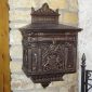 Old German Mailbox. Colour: Black with copper and gold patina