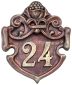 House Number Plate | Item No. 401 Z | Colour: Rusty, Old-Iron-Effect