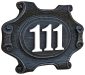 House Number Plaque, Abbildung Sondermodell für bis zu drei Ziffern im Querformat. Auf Anfrage.