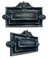 Vintage Mail Slot Plate, Abbildung Lackierung in Schwarz-Seidenglanz mit grüner Patina