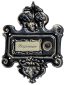 Rustic Doorbell with Frame for Name Tag, Abbildung Lackierung in Schwarz mit Gold Patina