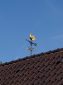 Wetterfahne `Hahn`, Abbildung Abgebildet in einer Sonderlackierung. Schwarz mit goldfarbigen Elementen (Hahn aus Messing ist nicht mehr erhältlich)