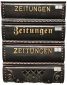 Wandbriefkasten mit Zeitungsrolle, Abbildung Wählbare Varianten der Zeitungsrolle. Standard ist Nr. 4 ganz unten.