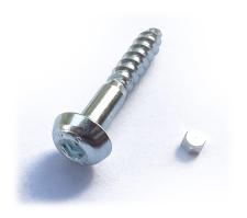 Anti-theft half-round screw M8x50 galvanized steel ⎮ Art.-Nr.:095