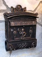 Historischer Wandbriefkasten mit Zeitungsrolle ⎮ Art.-Nr.:1525 A