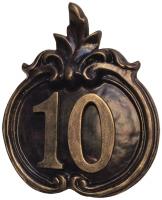 Rundes Hausnummernschild mit Gusszahlen ⎮ Art.-Nr.:399-2