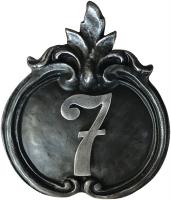 Rundes Hausnummernschild mit Gusszahlen ⎮ Art.-Nr.:399-2