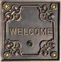 Quadratisches Klingelschild mit einem Klingelknopf ⎮ Art.-Nr.:510-1