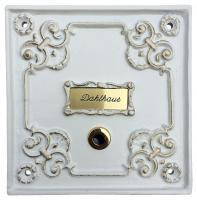 Klingelschild mit Klingelknopf und Rähmchen für ein Namensschild ⎮ Art.-Nr.:510-2