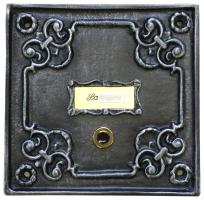 Klingelschild mit Klingelknopf und Rähmchen für ein Namensschild ⎮ Art.-Nr.:510-2
