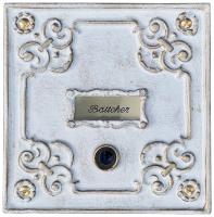 Klingelschild mit Klingelknopf und Rähmchen für ein Namensschild ⎮ Art.-Nr.:510-2