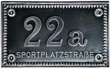 Wandschild mit Hausnummer und Namen ⎮ Art.-Nr.:590L