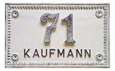 Wandschild mit Hausnummer und Namen ⎮ Art.-Nr.:590L