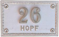 Wandschild mit Hausnummer und Namen ⎮ Art.-Nr.:590L