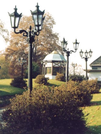 3-flammige 'Landhaus' Leuchte auf Basis des 2-flammigen Modells (Art.-Nr. 1262)